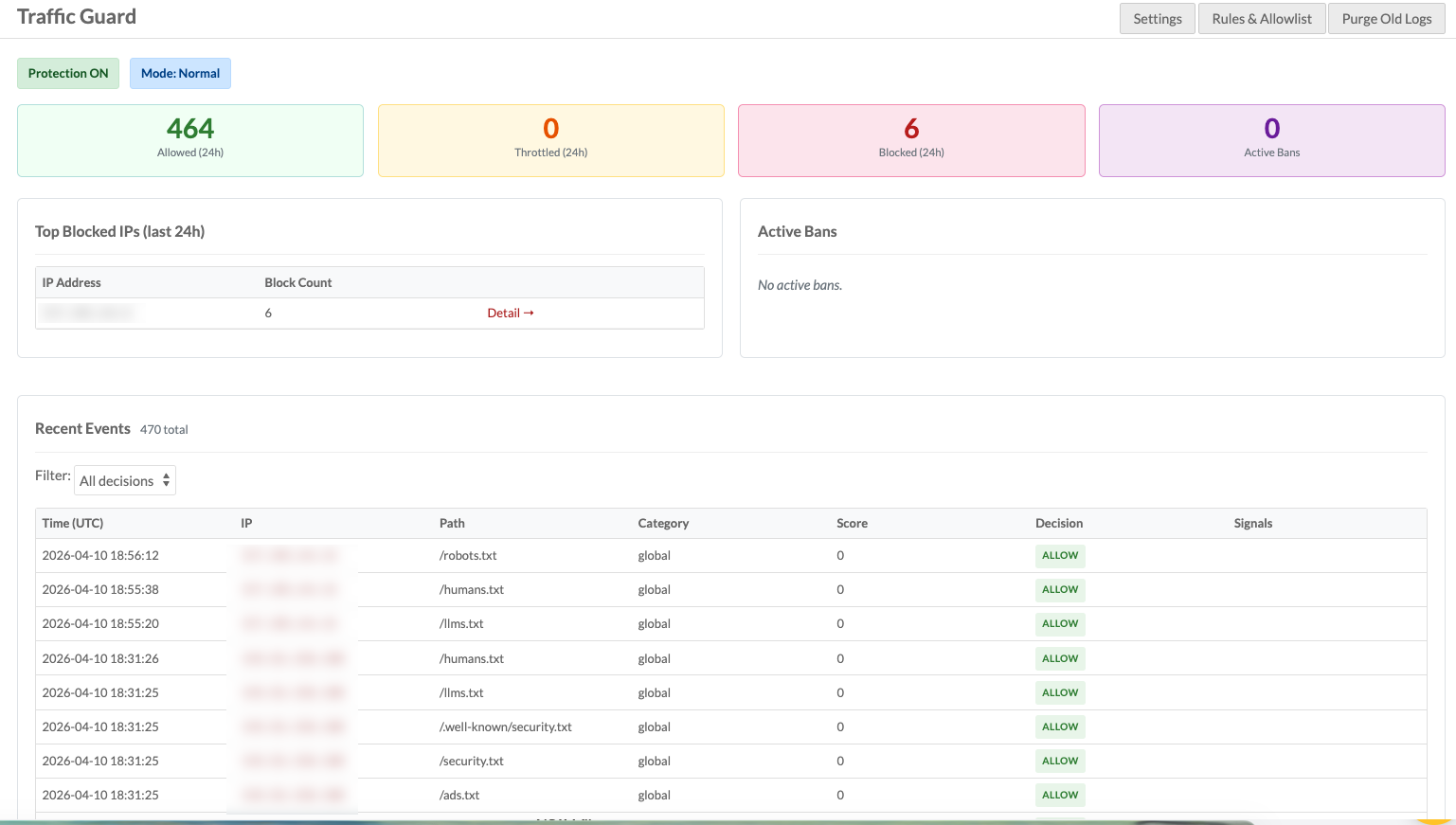 Traffic Guard: Bot Protection for Omeka S