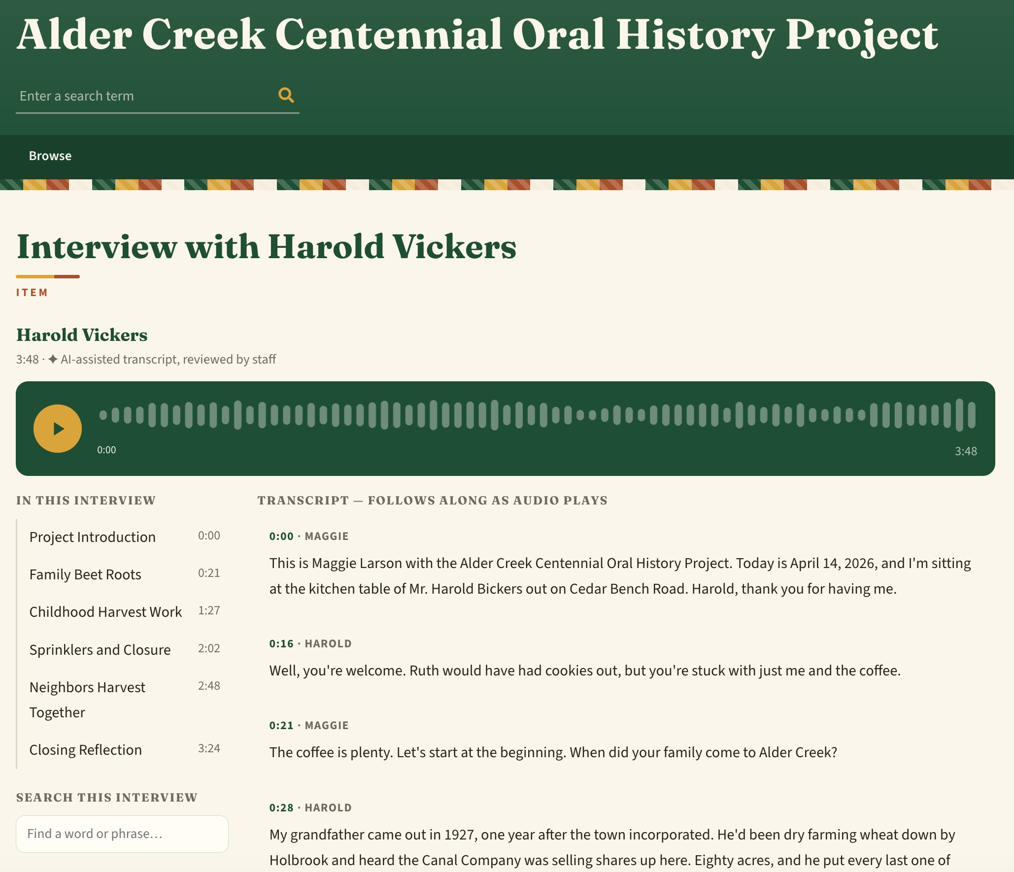Introducing Oral Archivist for Omeka S